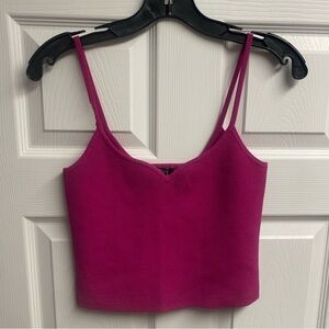 NWOT Express Pink Body Contour Knit Crop Top Size Medium